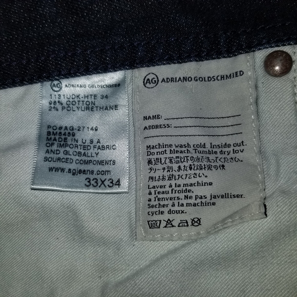 Adriano Goldschmied Mens 33 Jeans Matchbox Slim Straight fit - Picture 5 of 7